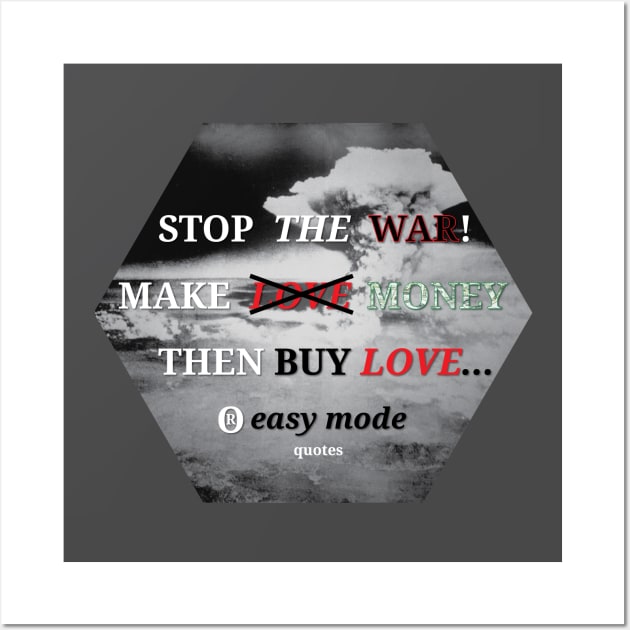 Stop war make love Wall Art by SpaskeArt